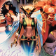 Wonder Woman, Hawkgirl, The Flash, and Green Lantern as they all appear on Jiménez’s cover for Justice League #2.